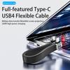 Right Angle USB4.0 Type-C Cable 13cm 80Gbps Data Cord 240W PD Fast Charging 8K@60Hz Video for Docking Station Laptop Monitors