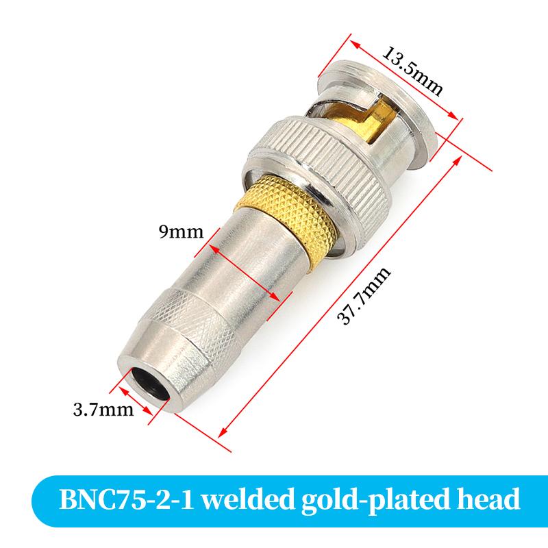 1pcs BNC75-2-1/2-2 BNC-J video head 2M two megabit coaxial cable joint welded gold plating
