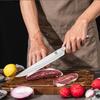 WILDMOK 8 Inch Professional Carving Knife 8 Inch Meat Cutting Knife German Stainless Steel BBQ Knife with Black Wood Handle