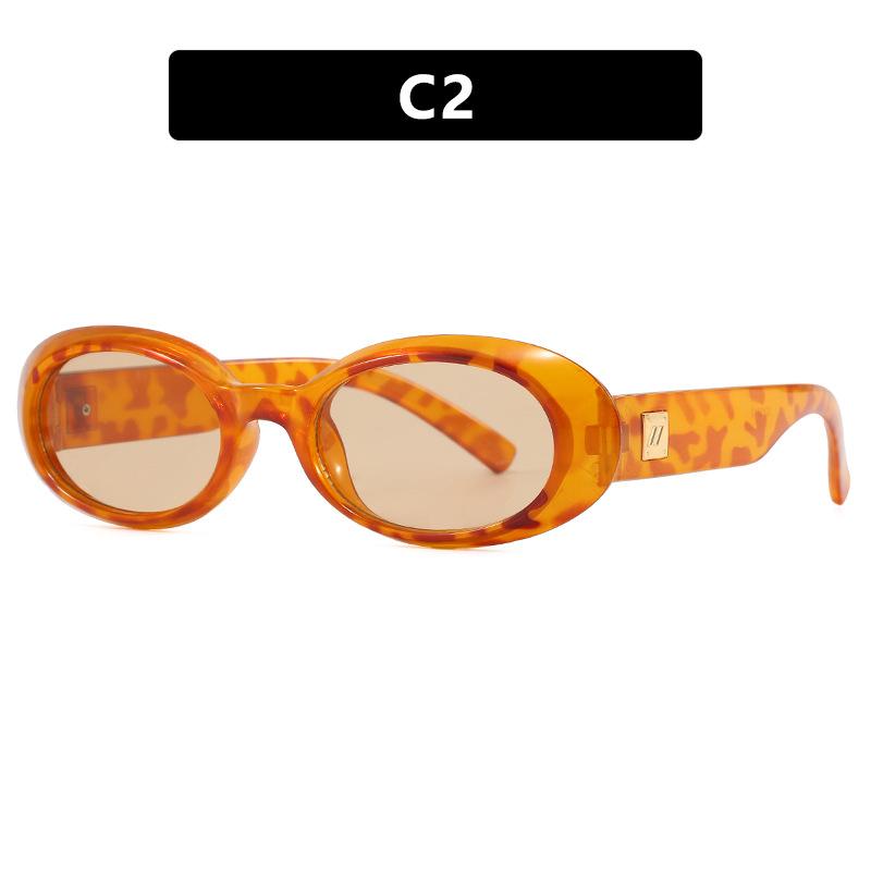 Classic Oval Sunglasses Women Men New Thick Frame Party Sunglasses Hip Hop Cool Luxury Designer Brand Eyeglasses UV400 Eyewear