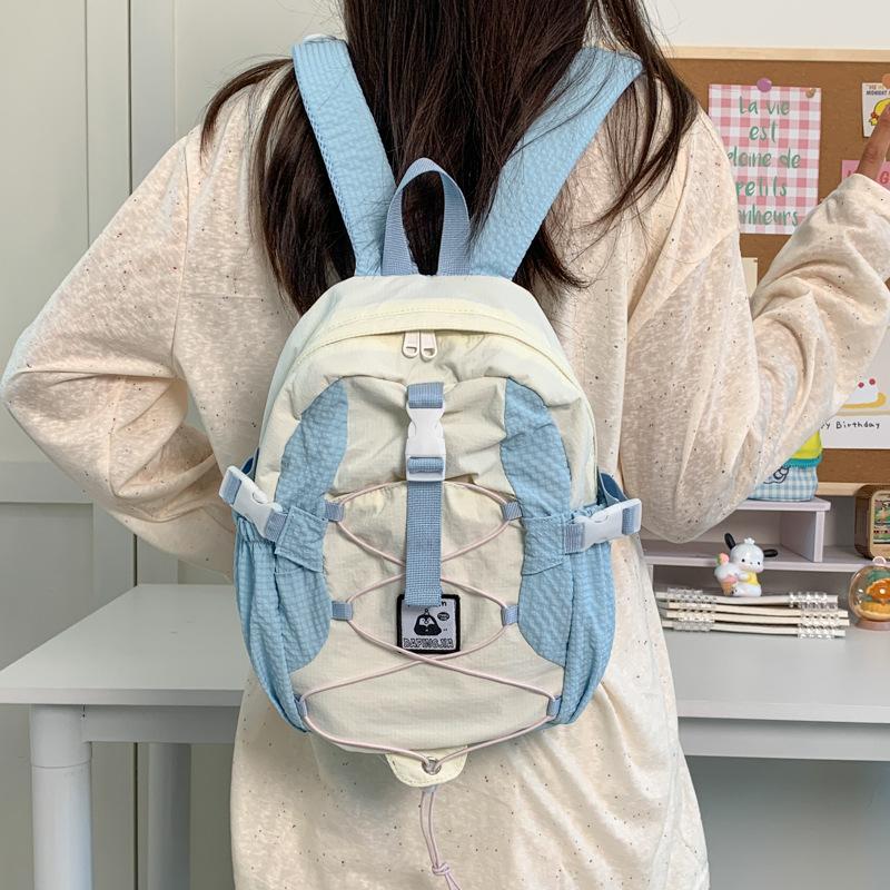 Schoolbag1011 New Outdoor Double Shoulder Crossbody Bag Travel Light Hiking Single Shoulder Backpack Women's Large Capacity School Bag Men's