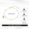 Sterling Pearl Bracelet Women 14K Gold Plated Or Rhodium Minimalist Geometric Design Everyday Stackable