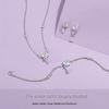 Tichia Moonlight Lover S925 Sterling Silver Necklace with Moon Color Zircon