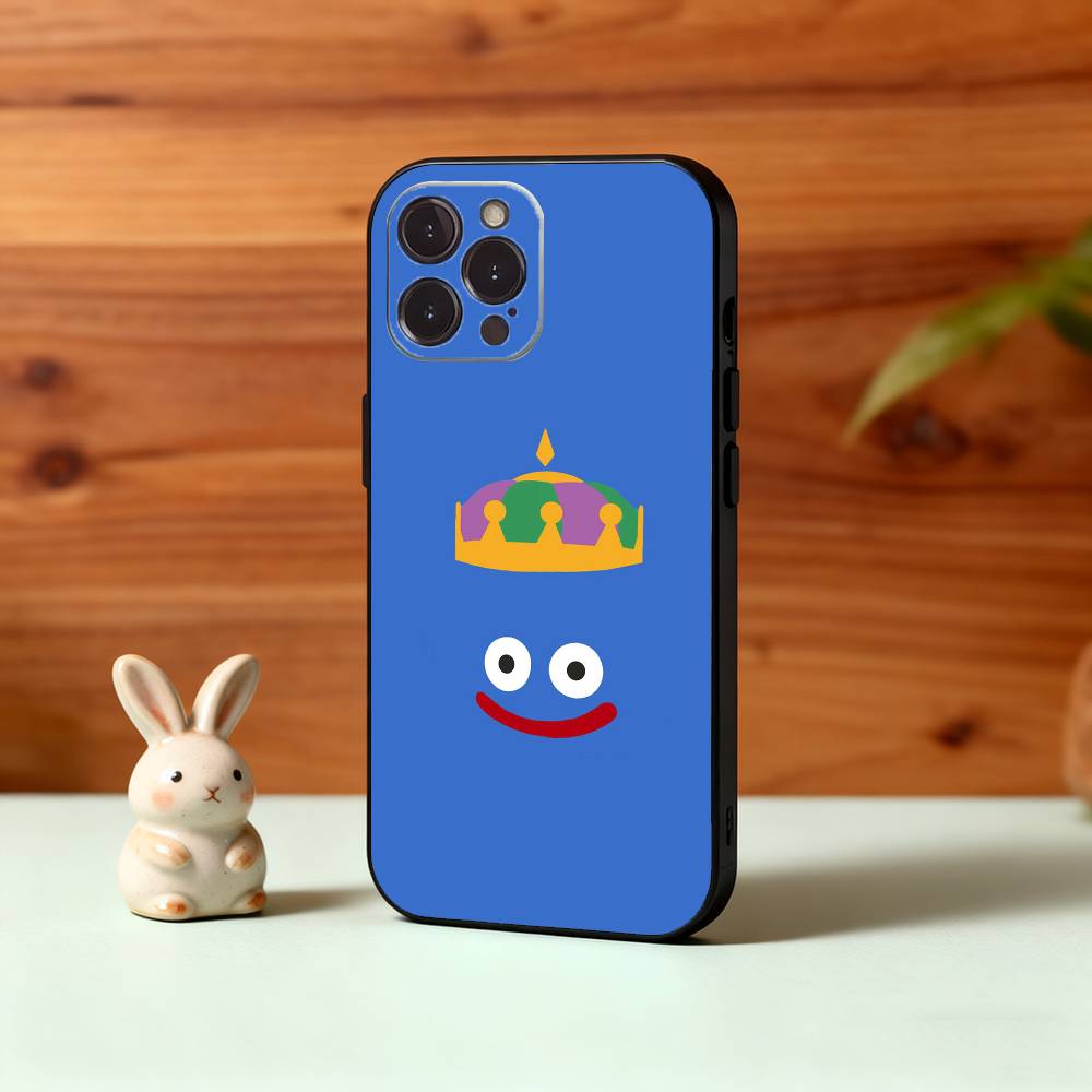 

1PC Cute Bouncy D-Dragon S-slimes Phone Case For iPhone17,16,15,14,13,12Plus,Pro Max,XS,5G Soft Silicone Black Cover iPhone15pro