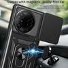 For itel S24 Case with Slide Camera Lid PC+TPU Kickstand Phone Cover