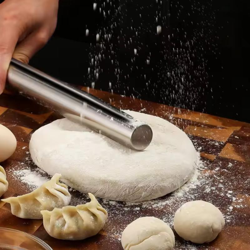 1PC Kitchen Rolling Pin Stainless Steel Non-Stick Cake Fondant Pastry Rolling Pin for Kitchen Cake Roller Crafts Baking