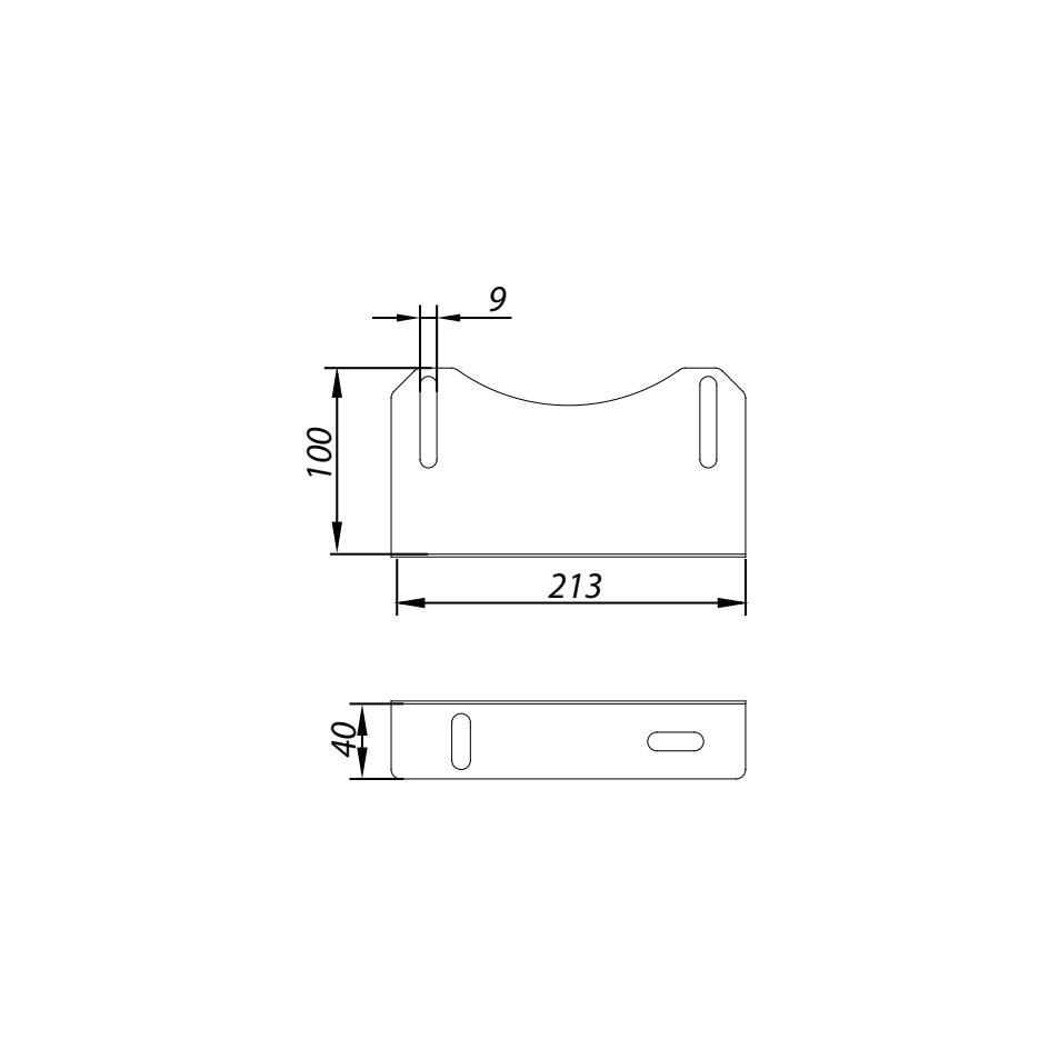 ADAM DW Wall Bracket Extension Fi 180, Adjustment 100-140mm