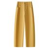 Women's Yellow High-Waist Loose Fit Slimming Straight-Leg Banana Pants - Spring 2025