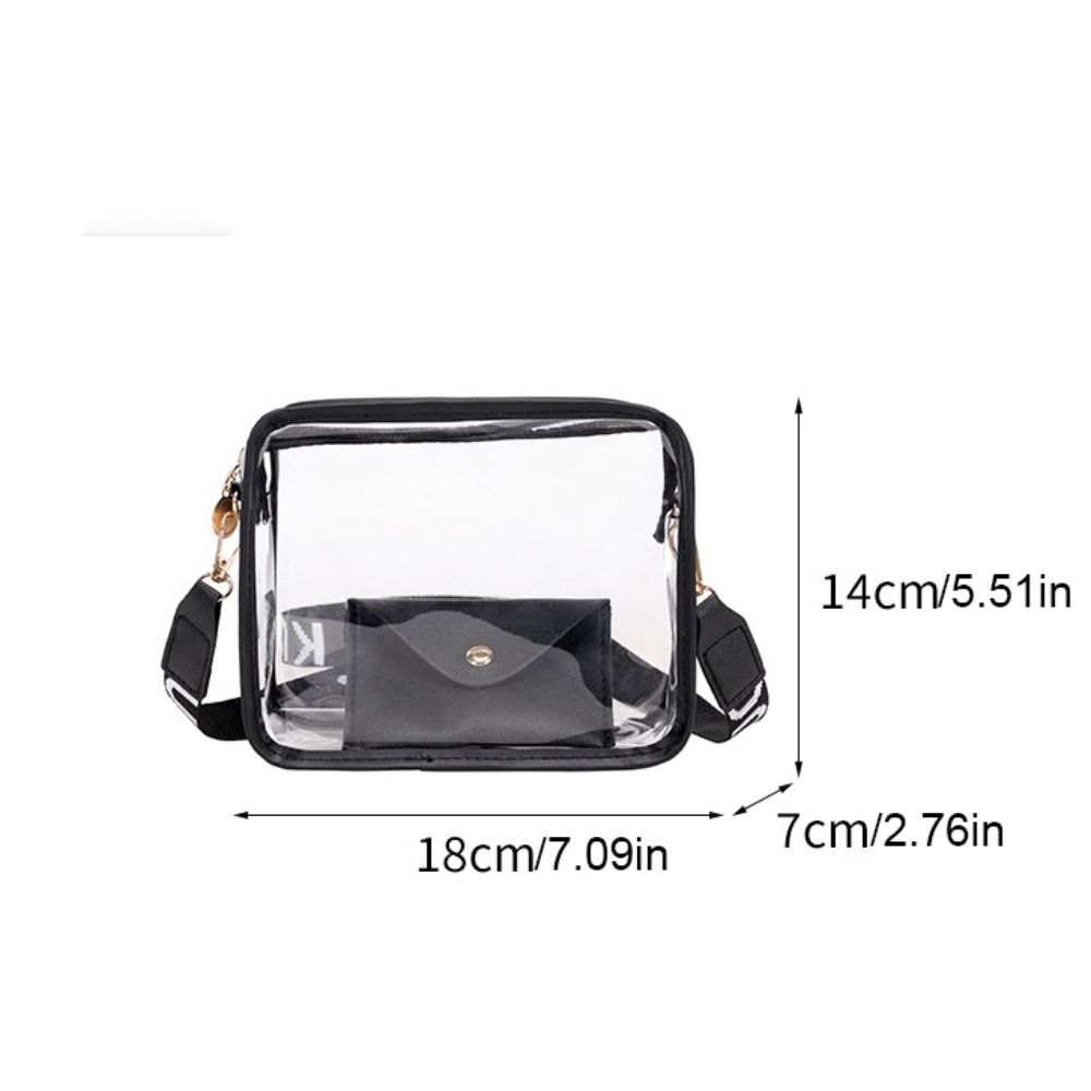Korean Style PVC Jelly Bag Candy Color Shoulder Bag Simple Transparent Crossbody Bag Travel