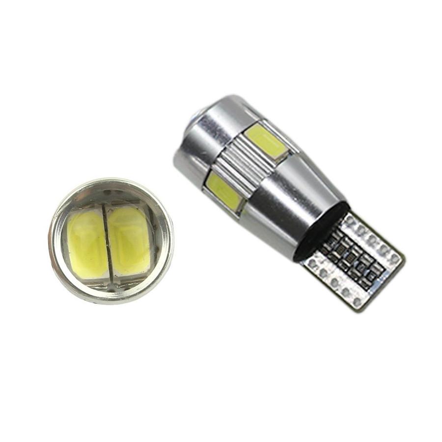 10Pcs T10 6SMD 5630 LED Bulb White For Car Roof Reading Light License Plate Lamp