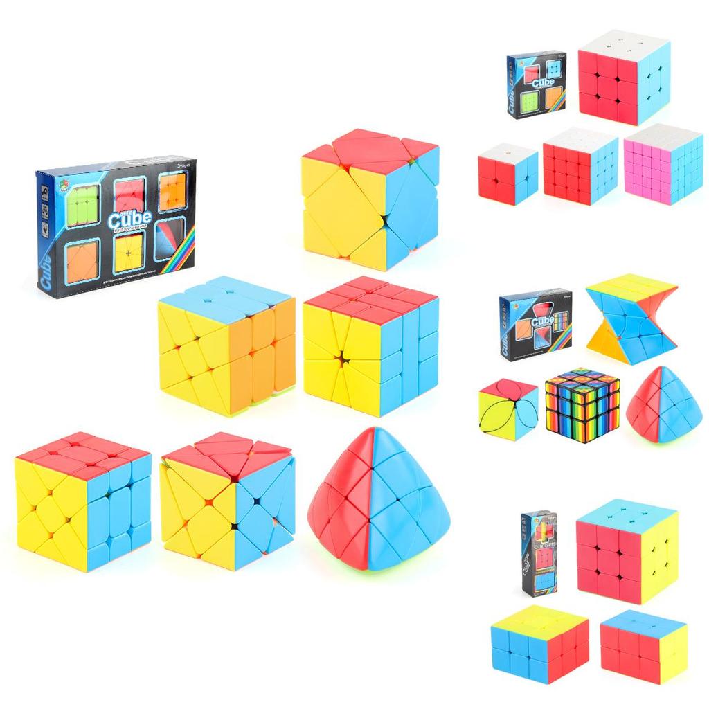 Threelayer Puzzle Highquality Cube Set Featuring Vibrant Colors And Action Spring