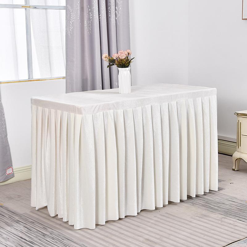 Konferenztischdecke für Hotels, rechteckige Tischdecke für Büros, Anmeldebereich, Flanelltischdecke, Tischüberzug, Tischrock