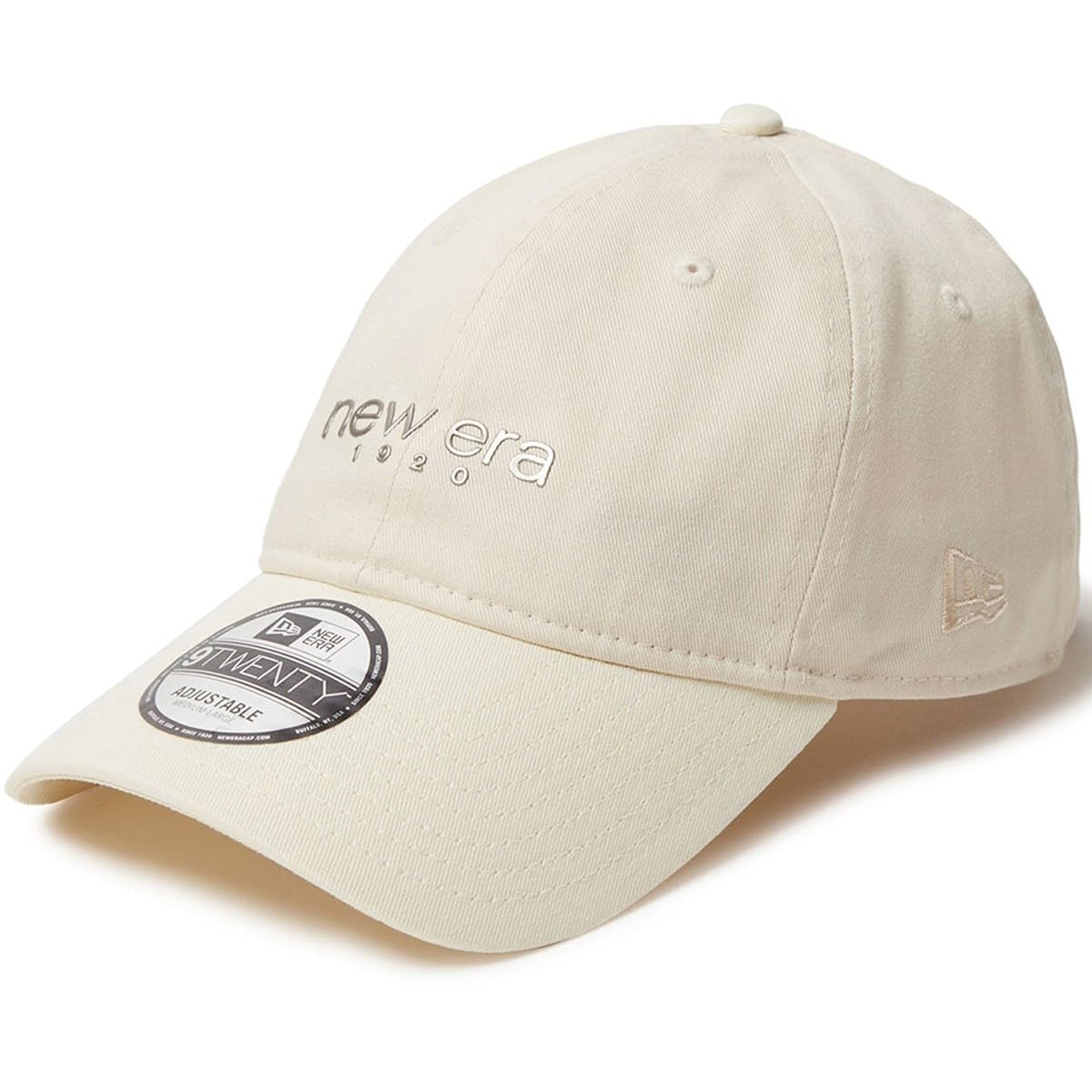 

New Era 9TWENTY TPU Cap with Metallic Logo in Light Sizes NER36C6343 Two-Tone Cream/White, M/L, 14388807,