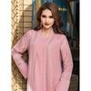 Middle East Organza Seam Drill Cardigan Robe Dress Two-Piece Diamond Studded Dress Set