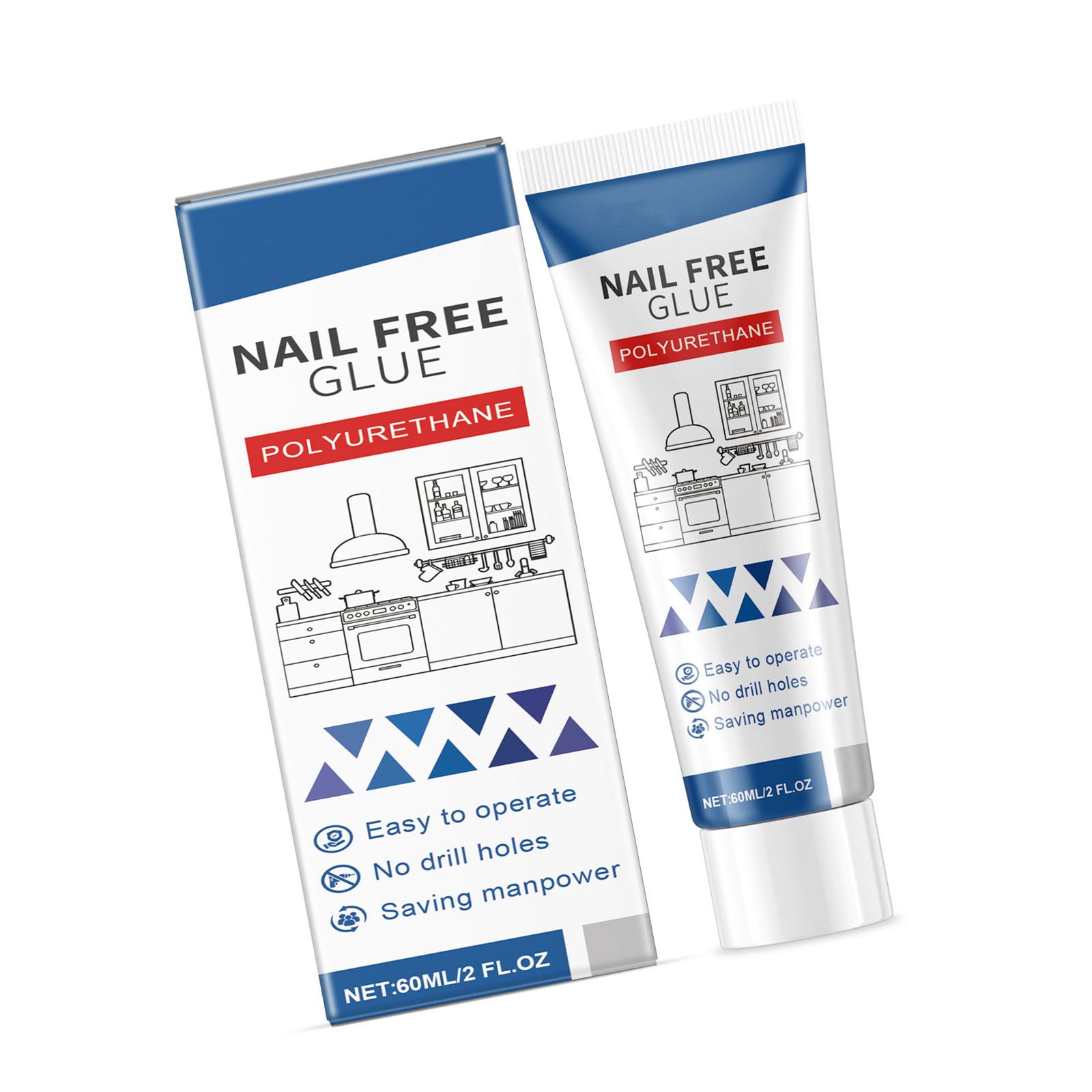 

60ml Nail Free Glue Instant Bonding Adhesive Sealant Multifunctional Adhesive Glue for Resin Ceramic Metal Glass