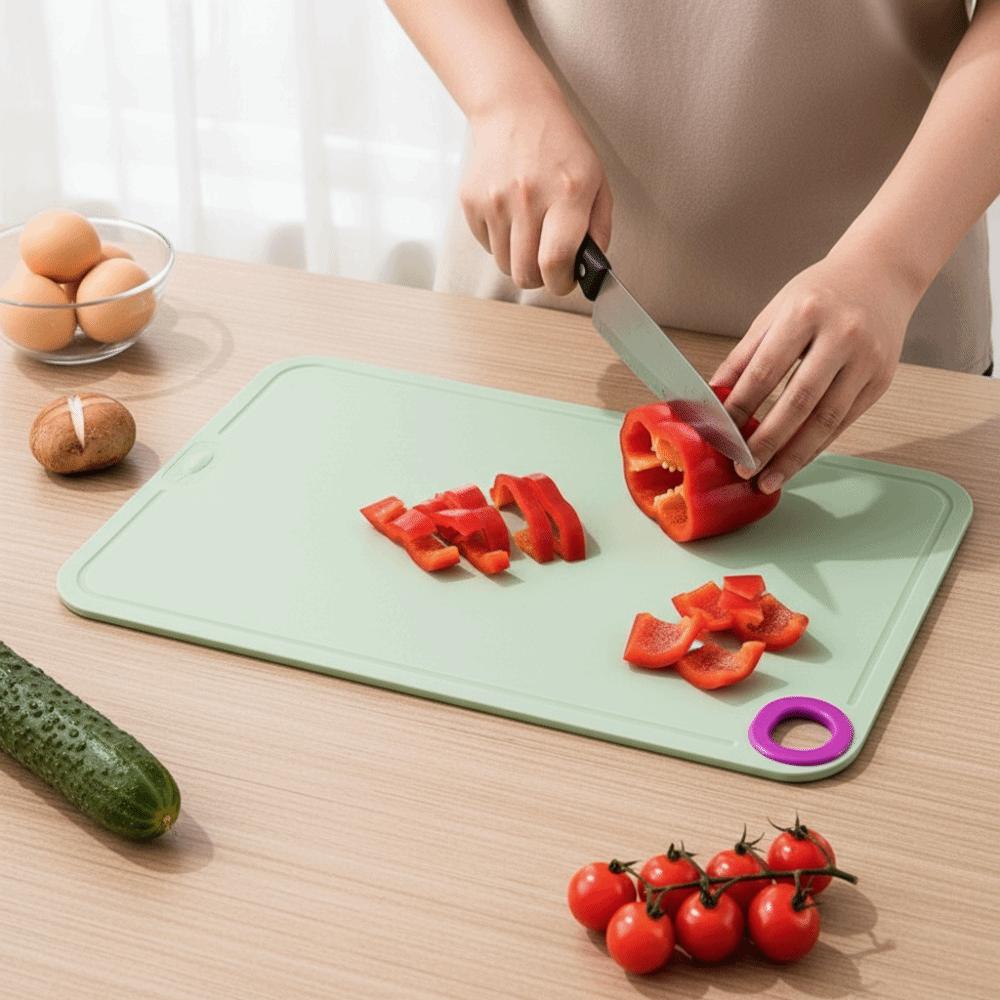 Non-Slip Double-Sided Cutting Board Mildew-Resistant Hangable Charcuterie Board High Temperature Resistance TPU