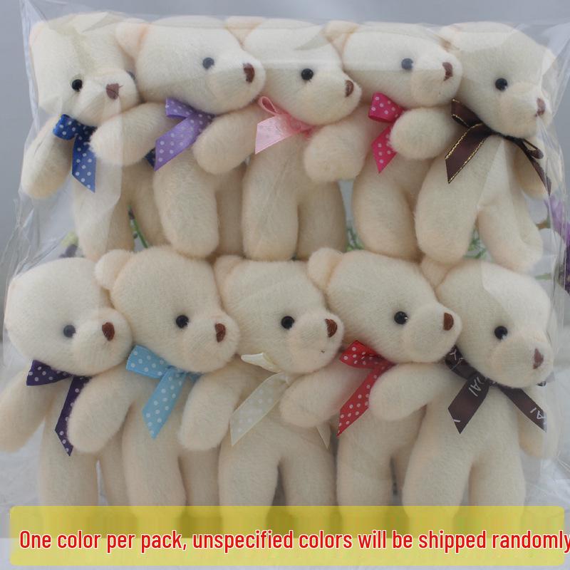 

Мультяшный плюшевый медведь букет подвеска – маленький подарок на свадьбу Plush Jointed Bear with Rhinestone (Height 11 cm)