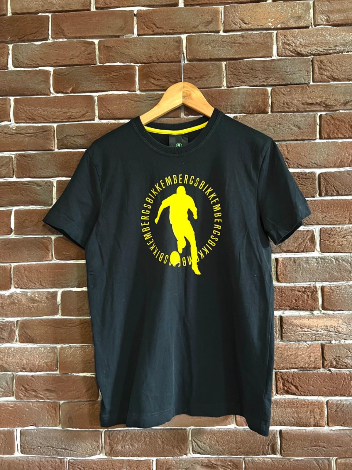 Dirk Bikkembergs Logo Hype Tshirt M Black Soccer Unisex T-Shirt XXXL