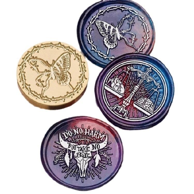 Metall Siegelstempel Wachssiegelstempelkopf Ersatzteile Präge Siegelstempelkopf