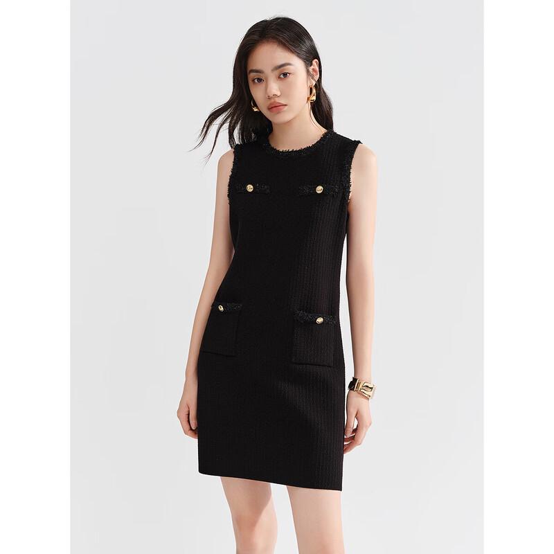 PEACEBIRD Women s Elegant Textured Knit Dress S