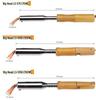 High-Power Wood Handle Soldering Iron with Bent Flat Copper Tip - 100W to 300W