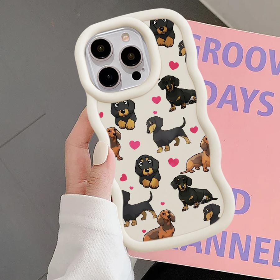 Case for iPhone 11 13 14 8 16 Pro Max 15 Plus 17 Air XR 12 Soft Phone Cover Interesting Dachshunds