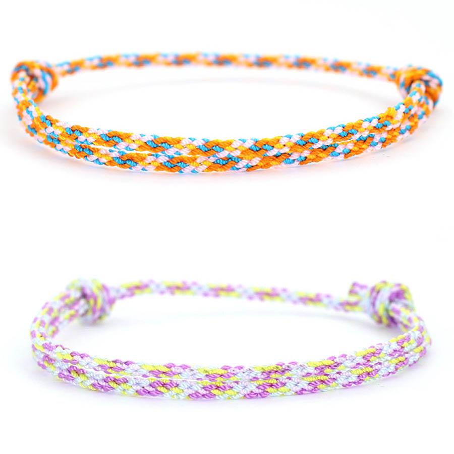 Minimalist Cord Adjustable Bracelet Unisex Grade A 2mm Thin Lucky String Friendship Braslet Meditation Healing Braclet Pulseria