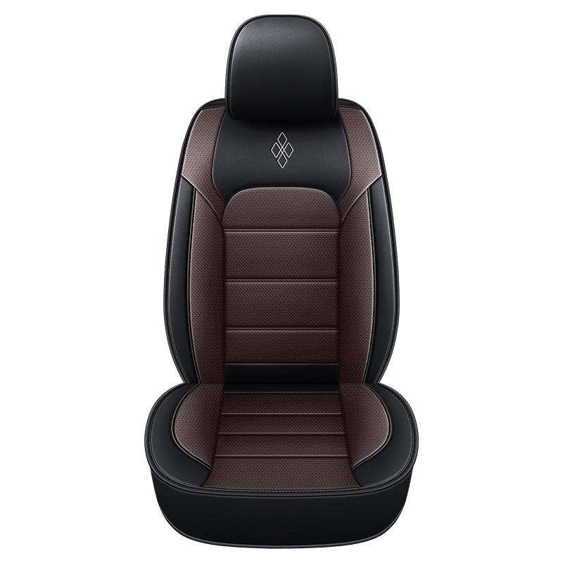 1PC Napa Leather Automotive Front Seat Cover Auto Seat Cover Compatible with Most Cars Sedans SUV Pickup Trucks