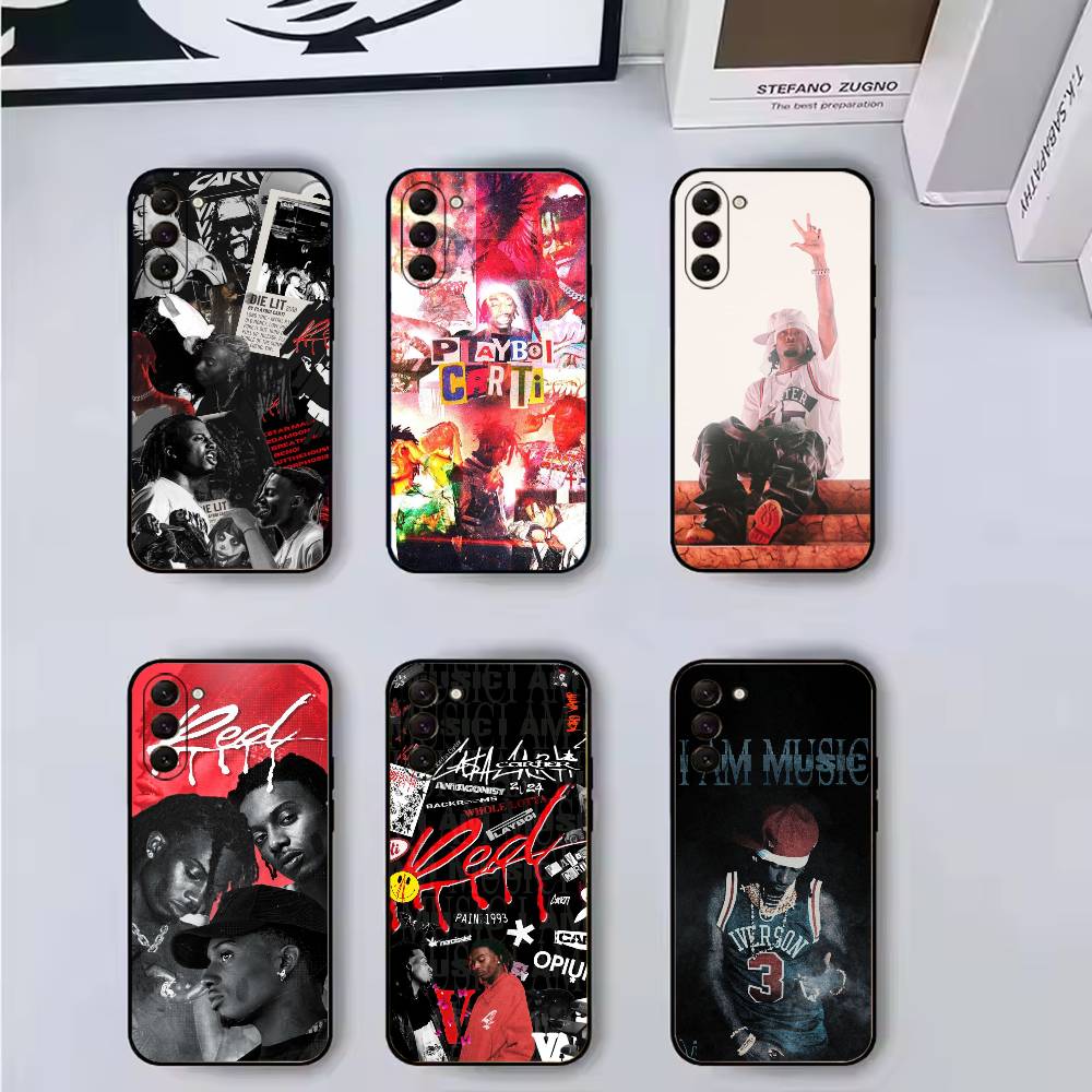 Rapper P-Playboi Carti Phone Case For Samsung Galaxy A73,A72,A71,A70,A53,A52,A51,Soft Silicone Black Cover