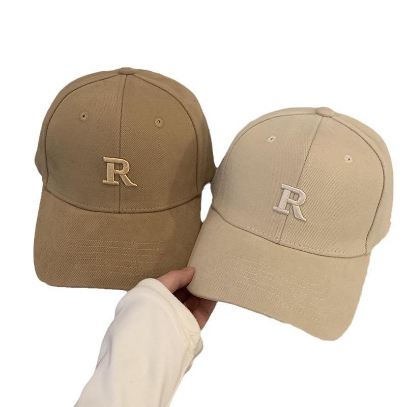 New Baseball Cap for Men and Women  Letters  Spring and Autumn Hard Top  Widen Large Head Circumference  Baseball Hat Beige