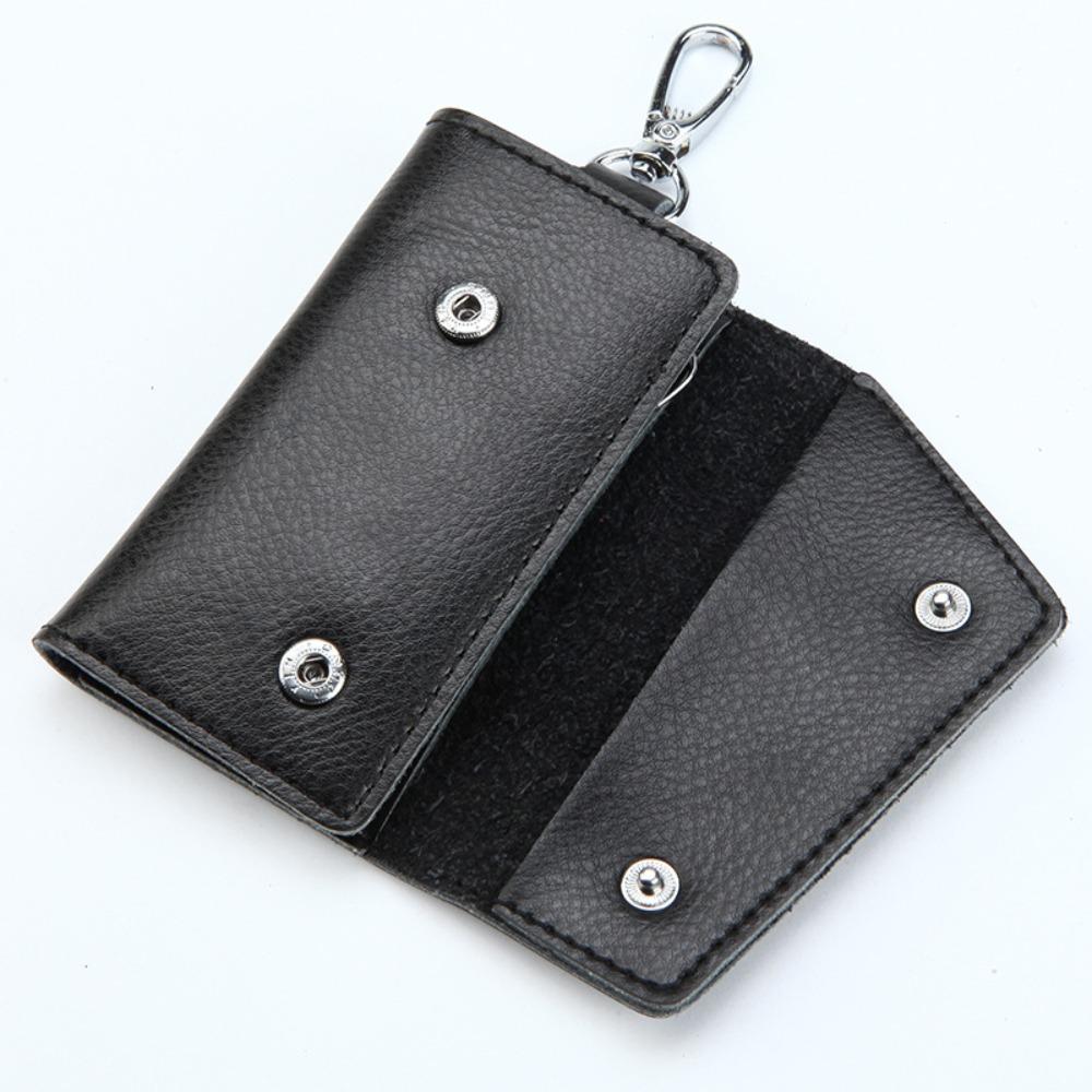 Cow Split Key Holder Organizer Pouch Housekeeper Car Key Wallet Genuine Leather Keychain  Men Women