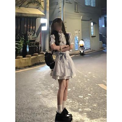 Summer Temperament New Women's Short Skirt Is Beautiful and Super Good-looking, Temperament Polo Collar Shirt Dress