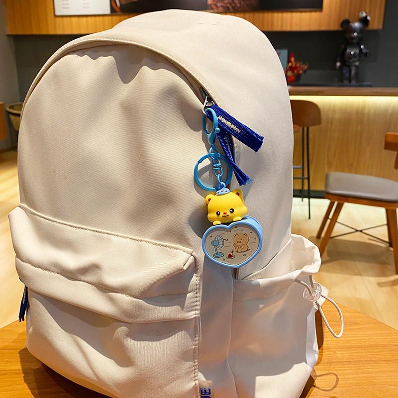 Adorable Heart Bear Night Light Keychain Cute Silicone Accessory For Gifts