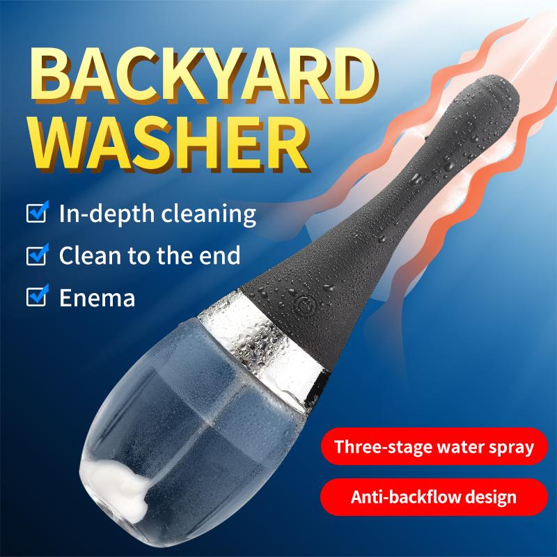 Black Anal Rinser For Girls Vaginal Rinser 3-Stage Charging Electric Enema Cleaning Tool Laxative Sex Toys Adult Products