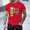 Unisex Crew Neck Beer Day Beer Mug Art Graphic Short Sleeve Cotton Tee Casual Summer Streetwear Loose Basic Daily Outdoor Wear Top