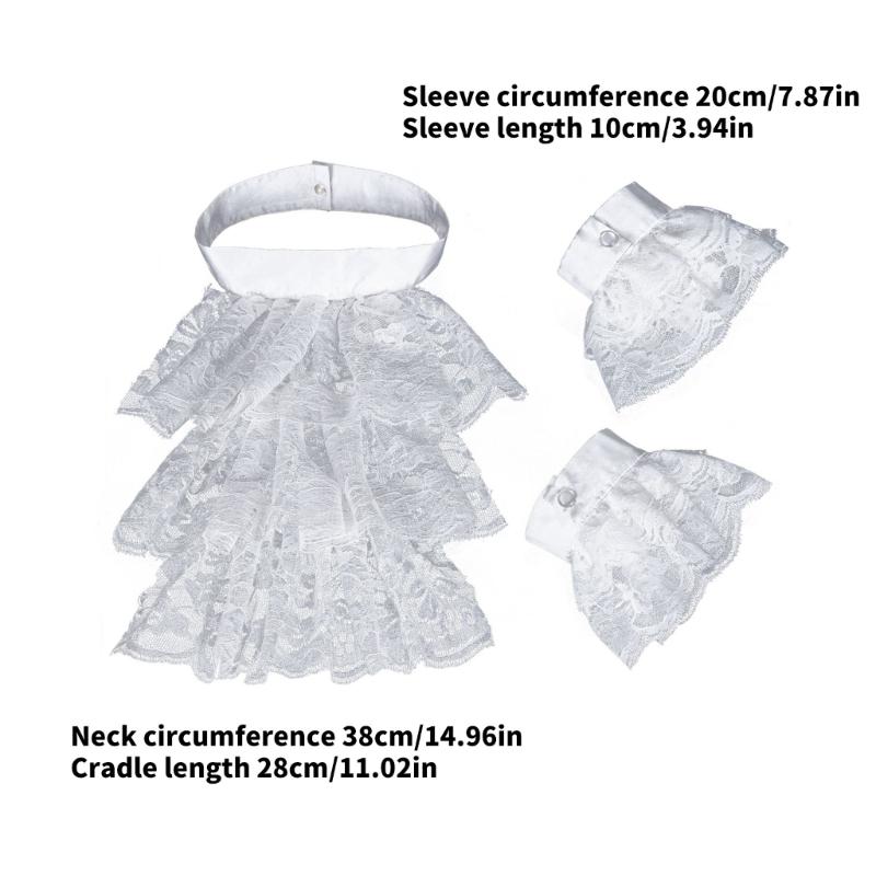 Elegant Elizabethan Neck Ruff Light Weight Collar Medieval Costume Collar for Cosplay and Stage Performers