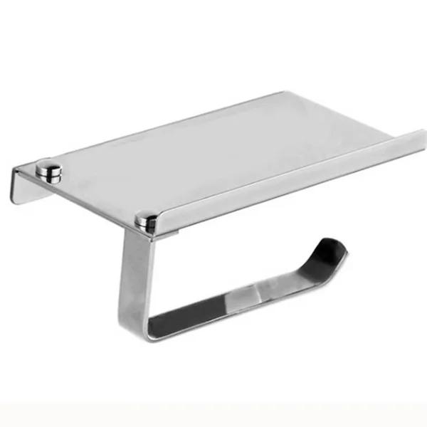 Nástěnný držák na toaletní papír v koupelně z nerezové oceli Organizér na police na ubrousky