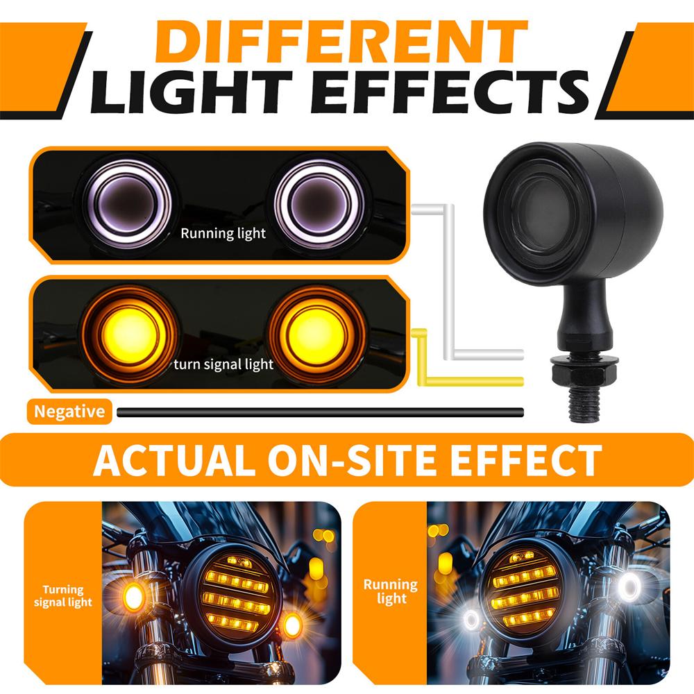 Motorcycle LED Turn Signal - Universal - Bullet Style DRL/Tail Light