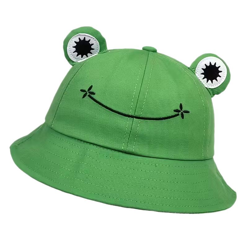 New Frog Bucket Hats Women Bucket Hat Women Summer Outdoor Sun Fishing Cap Cotton Wild Panama Hats Sunscreen Bob Caps