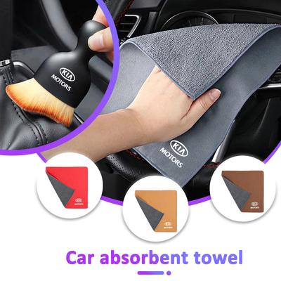 PU Car Cleaning Tools Microfiber Wash Towels Cleaning Brush For Rio Ceed Picanto Sportage Sorento Cerato Soul Optima Flip KN