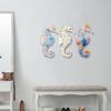 Yousheng 3Pcs Seahorse Wall Decoration Lightweight Flat Wall Art Ocean Style Wall Hanging for Living Room Kids Room Bathroom