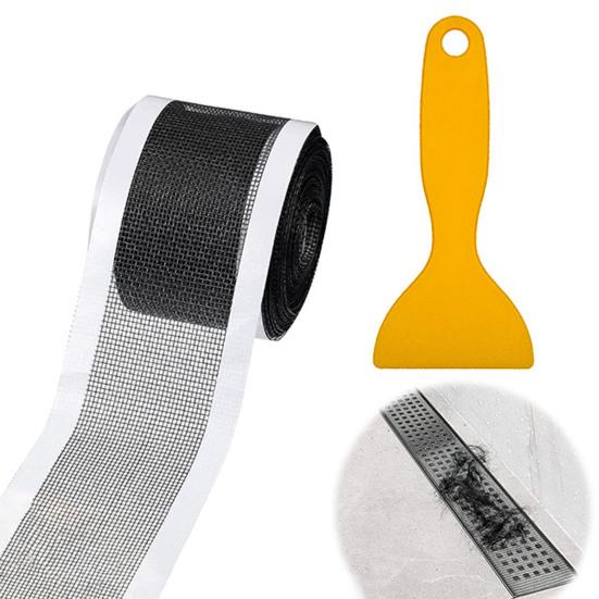 1 Roll Floor Drain Sticker Cuttable Tight Fit Effective Isolation Anti-blocking Disposable Filter Hair Deodorant Bathtub Shower