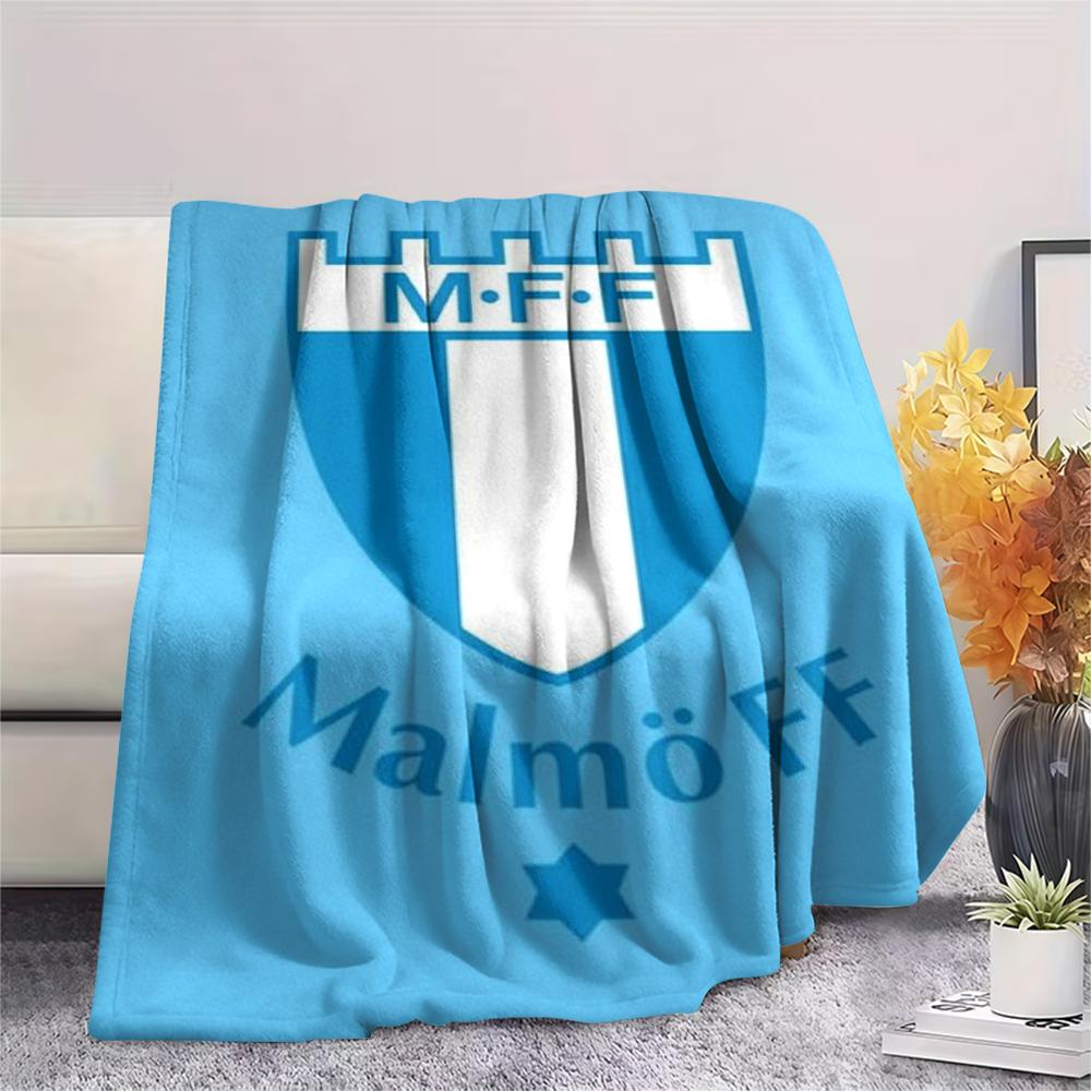 1Pc malmö ff  Print Flannel Blanket, High quality Comfortable for All Seasons, Home Decor, Warmth and Comfort, Perfect for Christmas GiftS
