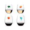 24Pcs Silicone Glass Markers Sea Animals And Land Animals Identifier Drinking Cup Sign