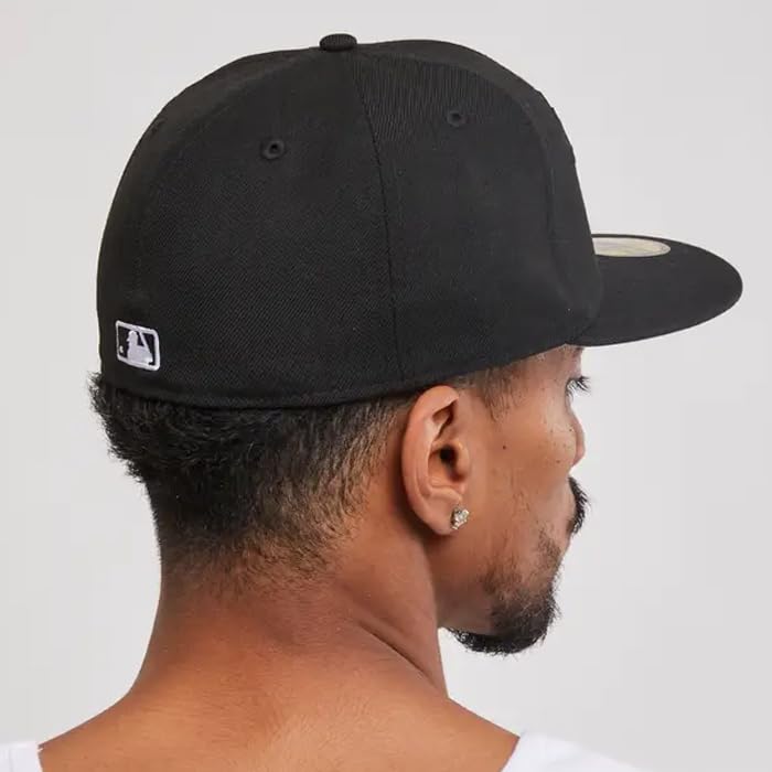 New Era TONAL SCRIPT 59FIFTY Cap, Unisex, Men's and Women's, Size 57.7 cm, Standard, Black [Parallel Import]