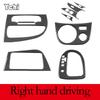 For Mazda MX-5 2016+ Matte Real Carbon Fiber Center Control Gear Shift Panel Multimedia Panel Cover Steering Wheel Frame Sticker