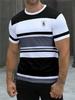 Simple Striped 3D Printed Men's T-shirt, Summer Casual Short-sleeved T-shirt, Street Style Crew Neck Pullover, Men's Loose Clothing