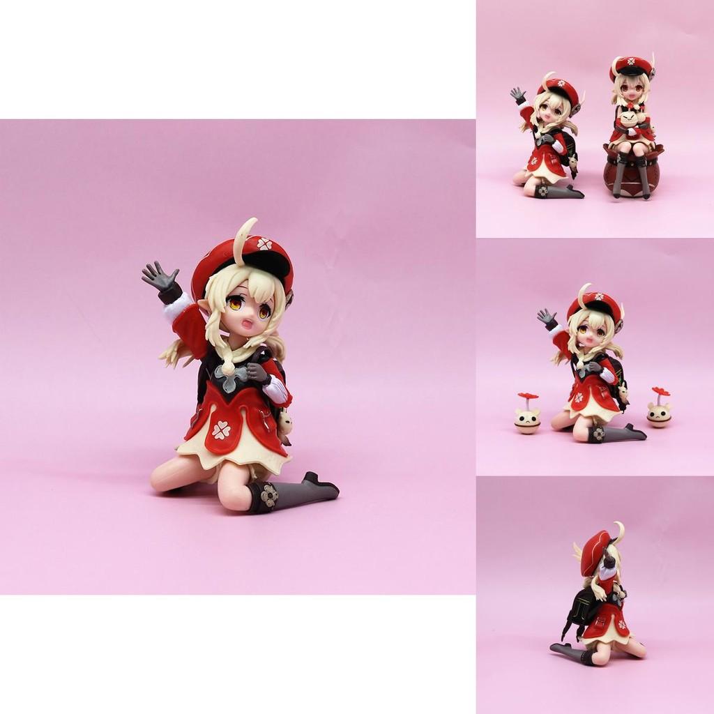 888 Marke Original Gott Klee Funkenritterin GK Klee sitzend und stehend Spiel Zubehör Sammlermodell 11-13cm PVC Figur