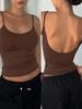Canotta da Donna Stile Spicy Girl con Schiena Scoperta e Spalline Sottili, Multicolore, Vestibilità Aderente