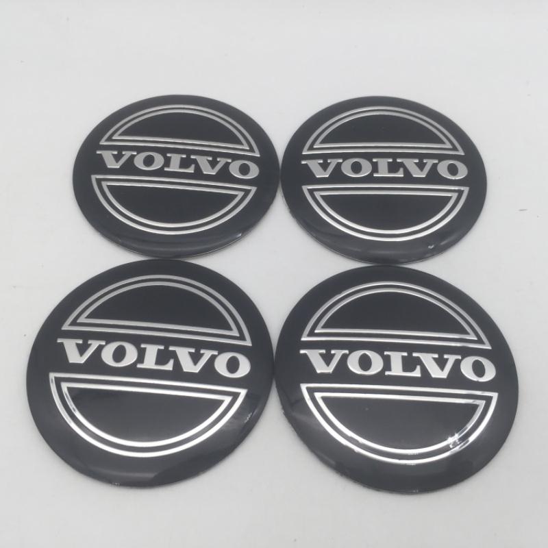 4pcs 3D For VOLVO 56mm 60mm 65mm Car Wheel hub Center Cap emblem Badge covers sticker Decals Styling accessories